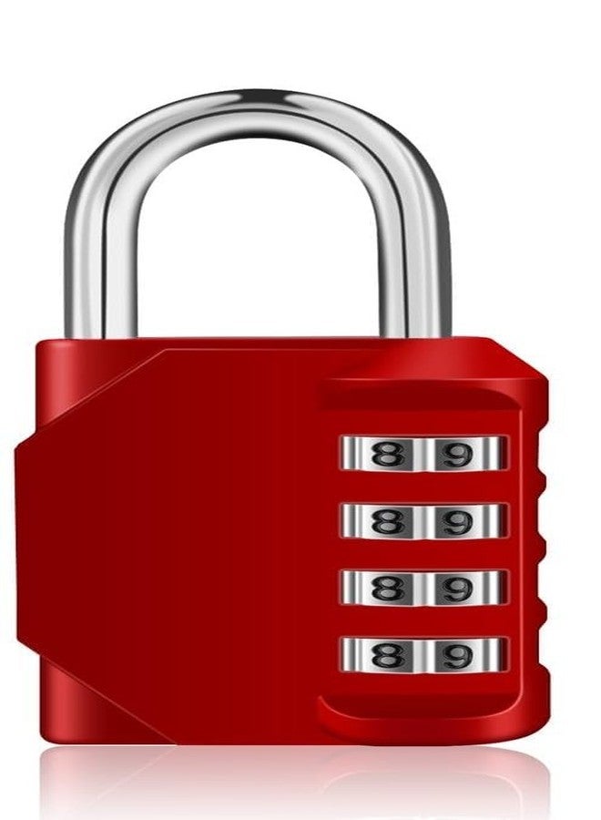 JUSTAKEIT Digit Number Locks for Luggage Bag Travelling Password Locks Combination | Padlock Lock for Home/Shop/Office/Store/Farmhouse Luggage Lock | Luggage Bag (Red-4DLock) - Image 1